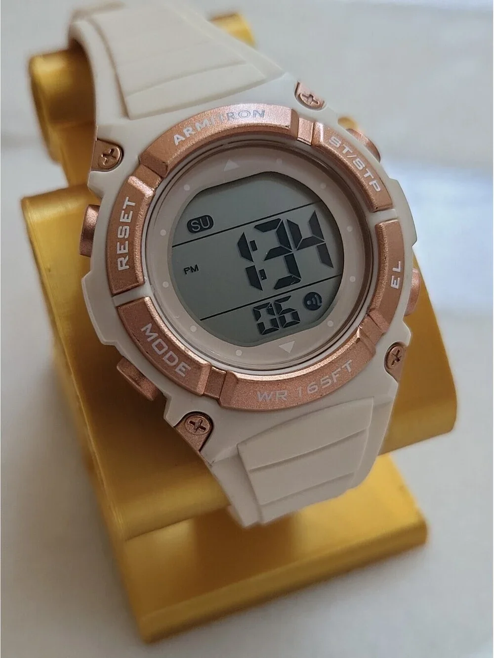 Armitron Pro Sport 45/7130 Acrylic Case Quartz Digital Women's Watch New Battery